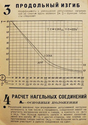 [Из библиотеки А.В. Щусева] Карлсен Г.Г. К расчету деревянных конструкций: Таблицы и графики. М., 1929